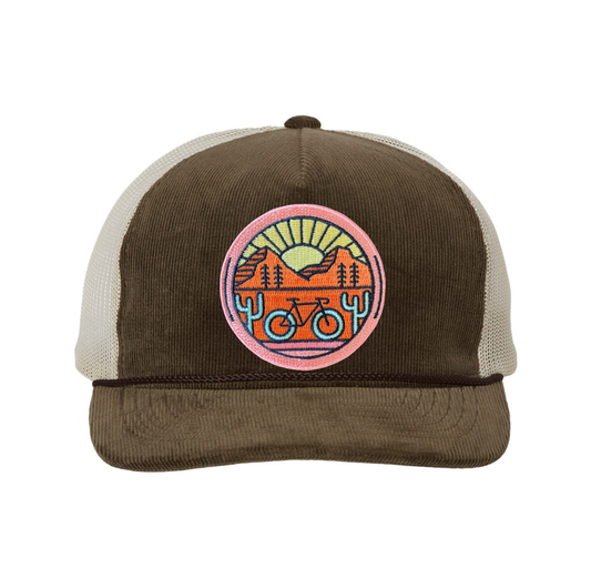 Desert Bike Patch Corduroy Trucker Hat