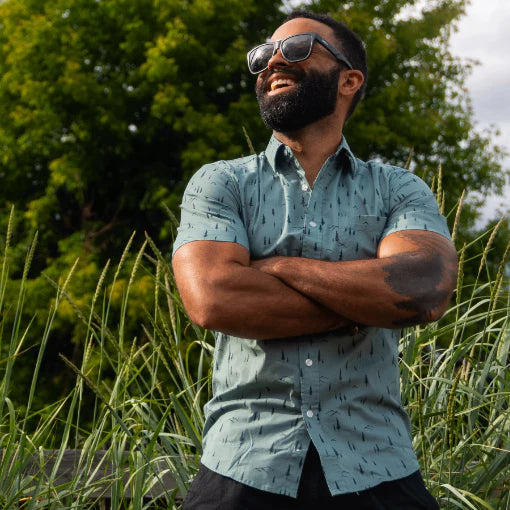 Evergreen Pine Button Up
