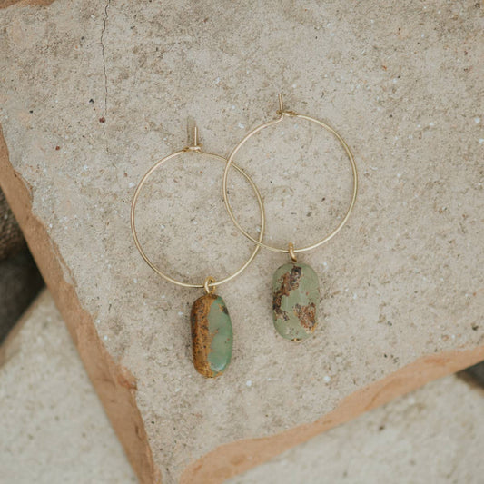 Aurora Turquoise Hoops