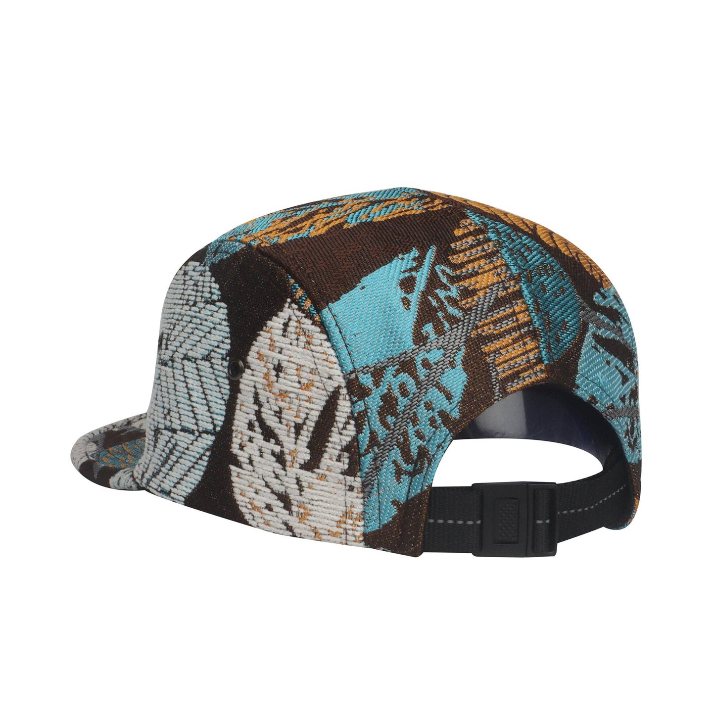 Leaf Multicolored Jacquard 5 Panel Hat Camp Cap