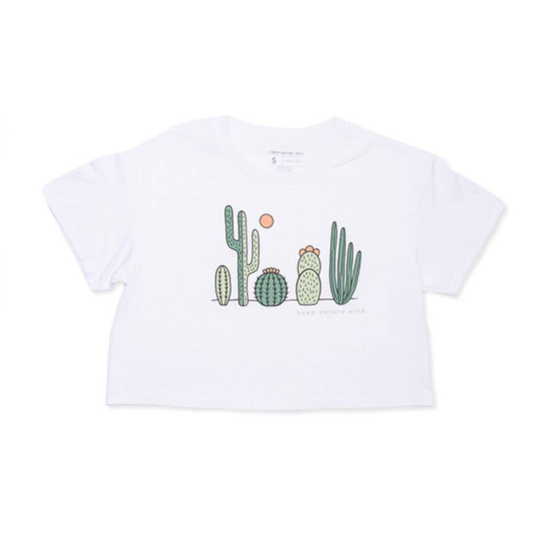 Keep Nature Wild Cactus Friends Women's Crop T-Shirt