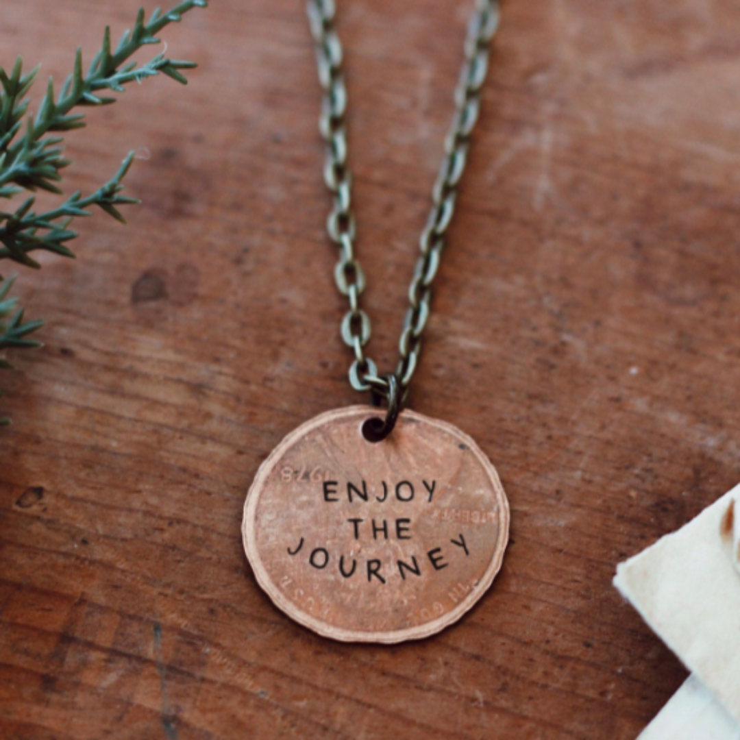 Enjoy The Journey Penny Necklace Cable Chain 24”
