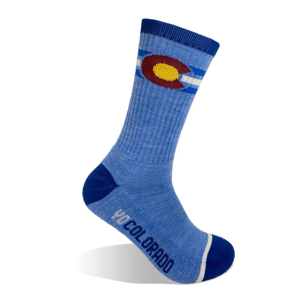 YoColorado Blue Bird Colorado Flag Socks