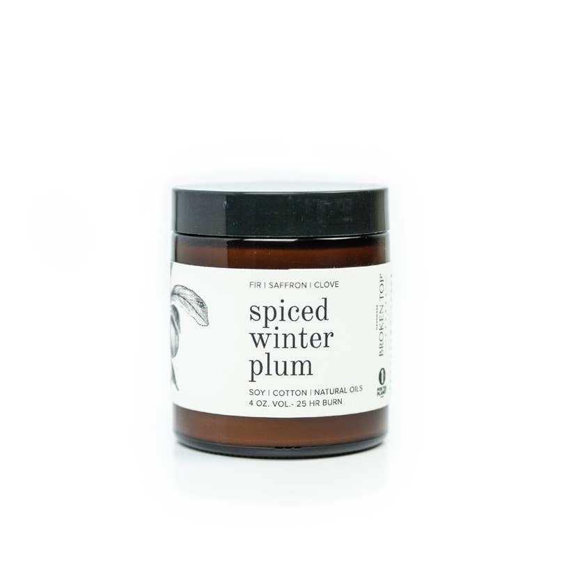 Broken Top Soy Candle - Spiced Winter Plum 4 oz